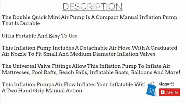Intex Double Quick Mini Hand Air Pump смотреть онлайн
