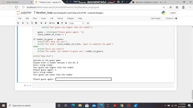 Guessing Number Game in Python Programming смотреть онлайн