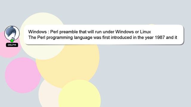 Windows : Perl preamble that will run under Windows or Linux смотреть онлайн