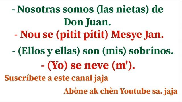 37 Fraz espanyòl /Kreyòl ak konjigezon vèb yo (Curso de Creole/Español) смотреть онлайн