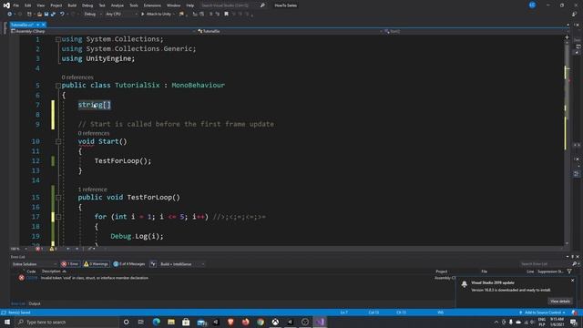 How to code in Unity with C# - 06 - for and foreach loop смотреть онлайн