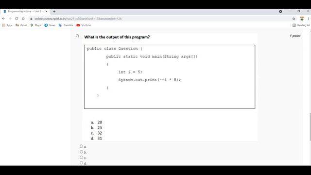 Programming in Java NPTEL Week 1 || assignment 1 Nptel || NPTEL JAVA Solution || July 2021 смотреть онлайн