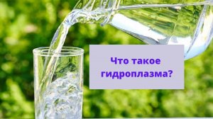 Что такое гидроплазма?
Рассказывает Елена Миргородская