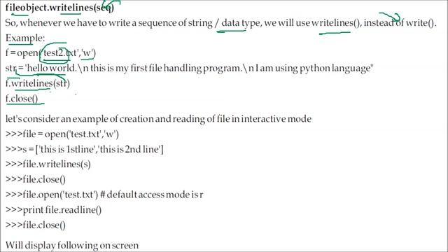 DATA FILE HANDLING FUNCTIONS AND METHODS IN PYTHON смотреть онлайн
