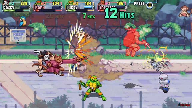 Teenage Mutant Ninja Turtles: Shredder's Revenge (eng sub) на XBOX ONE X. Глава 2: Casey Jones. смотреть онлайн