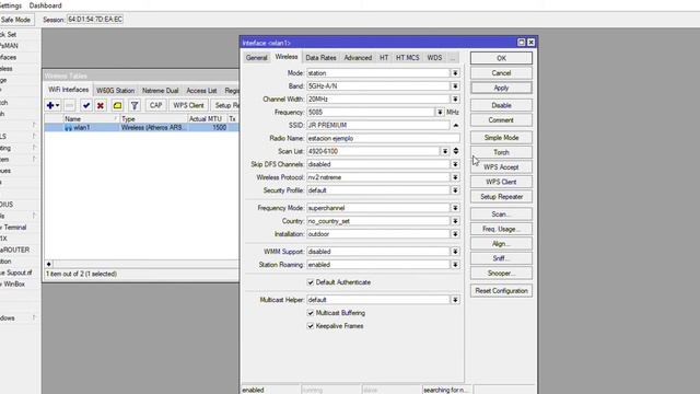 Configuracion Estacion Mikrotik