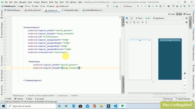 Recyclerview row design android| JSON parsing with recyclerview in android part 2| Hindi смотреть онлайн