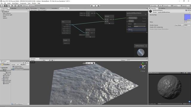 Basic water using Shader Graph in Unity. смотреть онлайн