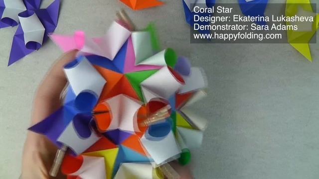 Modular Origami Tutorial: Kusudama "Coral Star" (Ekaterina Lukasheva) смотреть онлайн