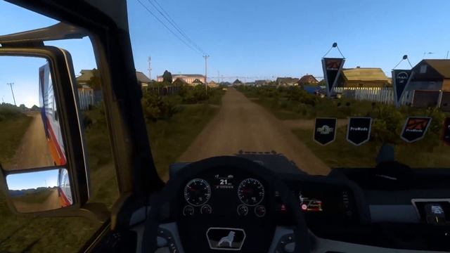 ETS2 (1.46). ProMods 2.64. Middle East Add-On. The Great Steppe V1.0.0. Oural - Zhympty (Kazakhstan