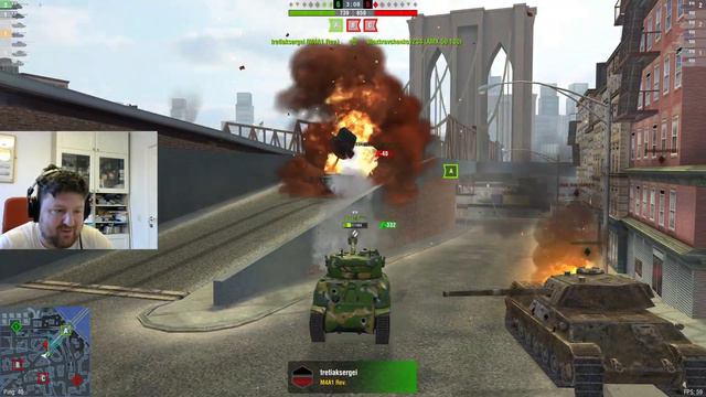 Рак 44% играет на Ferdinand в WoT Blitz. Три слива подряд. смотреть онлайн