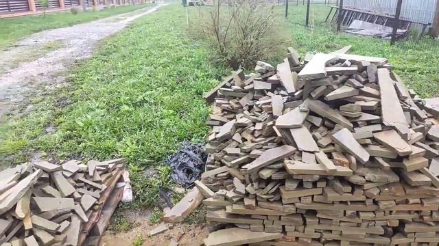 Делаем подпорную стенку из блоков и натурального камня. Устройство дренажа. смотреть онлайн