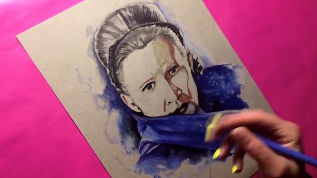 portrait #004 General Organa | Princess Leia | Carrie Fisher | Star Wars fan art Speed Drawing смотреть онлайн