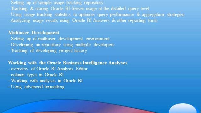 OBIEE 11G training | OBIEE 11G online training | oracle obiee 12c смотреть онлайн