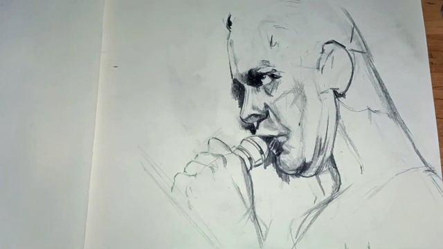 Till Lindemann portrait drawing смотреть онлайн
