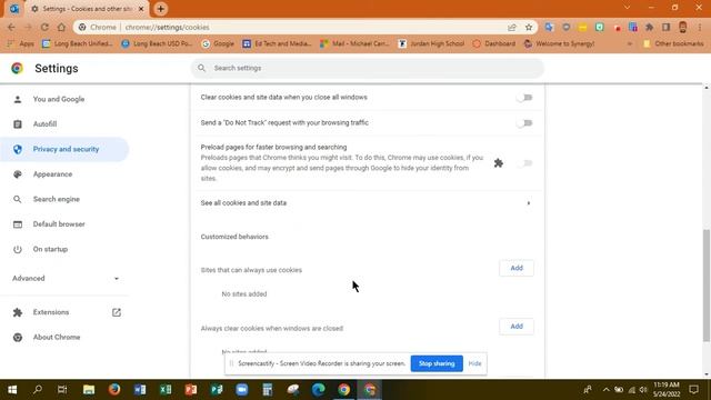 Chrome Settings: Clearing Cache/Cookies and Configuring Pop-Ups смотреть онлайн