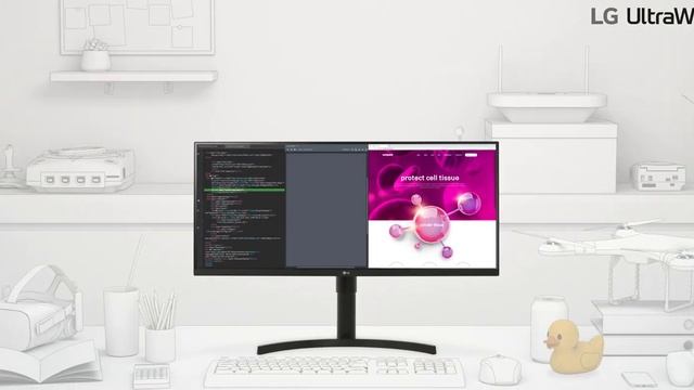 LG 34'' UltraWide QHD IPS-monitor 34WN750 смотреть онлайн