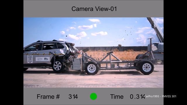 2019-2023 Toyota RAV4 FMVSS 301 Rear Crash Test (50 Mph) смотреть онлайн