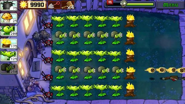 Plants Vs Zombies Hack - Gatling Pea Vs Gargantuar