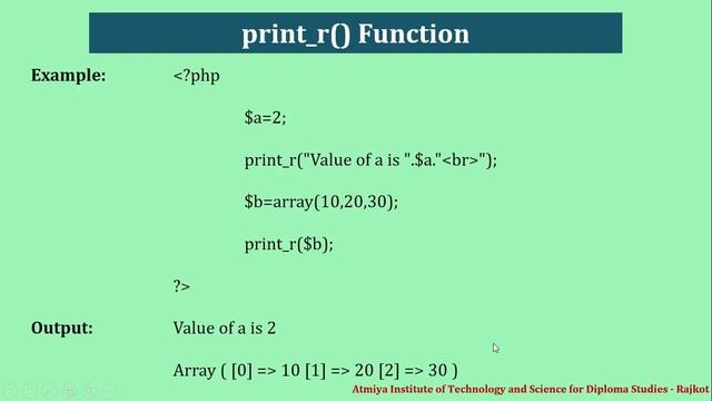 print_r Function in PHP with Bhumika Zalavadia смотреть онлайн
