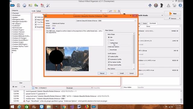 Fallout 4: CBBE/Bodyslide Mod Organizer 2 Installation Tutorial смотреть онлайн