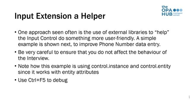 Intelligent Advisor - JavaScript Extensions Intro - Input Extensions смотреть онлайн