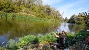 РЫБАЛКА НА ПОПЛАВОК КРУПНЫЙ ГОЛАВЛЬ НА УДОЧКУ!