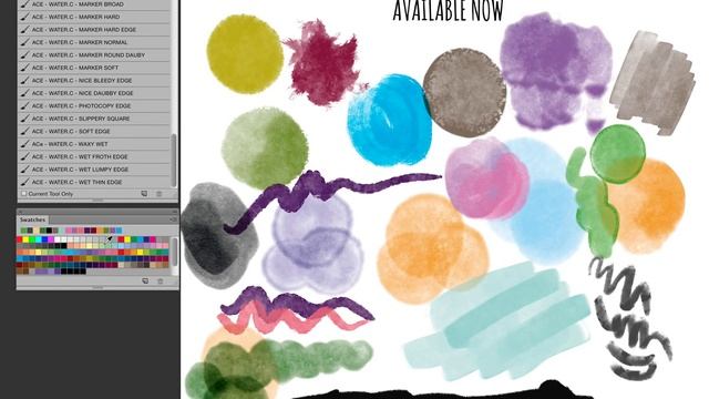 Watercolor Brushes in Photoshop смотреть онлайн