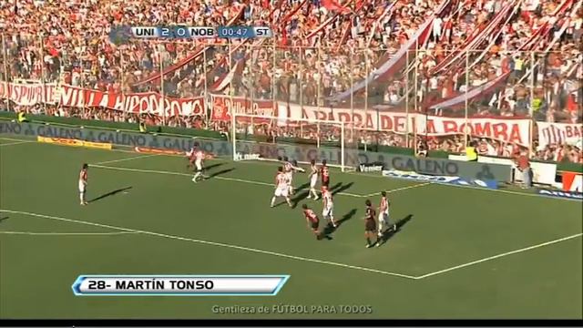 Gol de Tonso. Unión 2 - Newell's 1. Torneo Inicial 2012. Fecha 17. Fútbol Para Todos смотреть онлайн