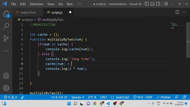 Memoization in JavaScript - Advanced JavaScript Interview Questions смотреть онлайн
