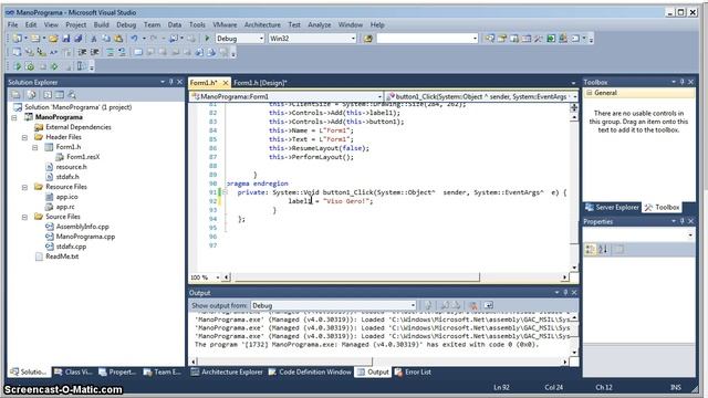 Visual C++ įvadas: Form App - Label, Button, TextBox смотреть онлайн