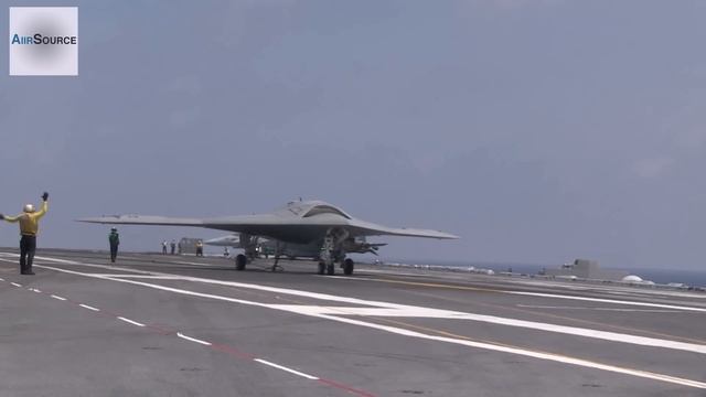 X-47B Drone & Manned F-18 Takeoff & Land Together In Historic Test смотреть онлайн