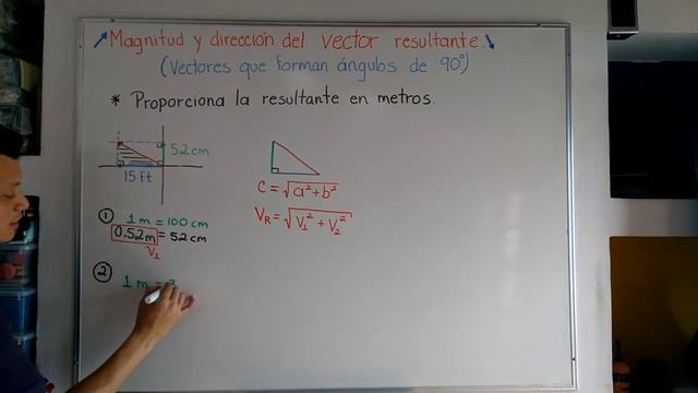 Resultante de dos vectores a 90° con teorema de pitágoras смотреть онлайн