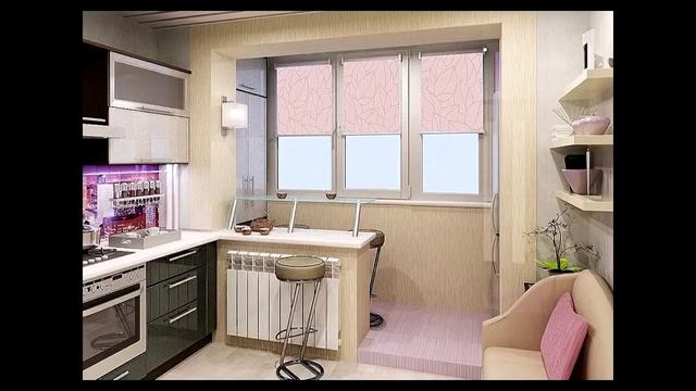 Объединение балконов и лоджий с кухней на примере готовых проектов совмещения смотреть онлайн