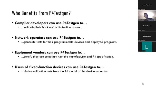 P4Testgen - An Extensible Test Oracle for P4 - December 6, 2022 - Fabian Ruffy смотреть онлайн