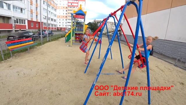 Качели для детской площадки от компании ООО "Детские площадки" смотреть онлайн