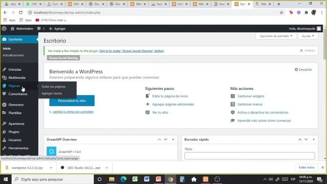 Tutorial de cómo hacer una pagina web con XAMPP y WORDPRESS смотреть онлайн