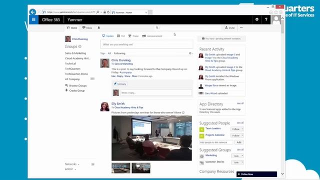 What is Microsoft Yammer? - Yammer Demo смотреть онлайн