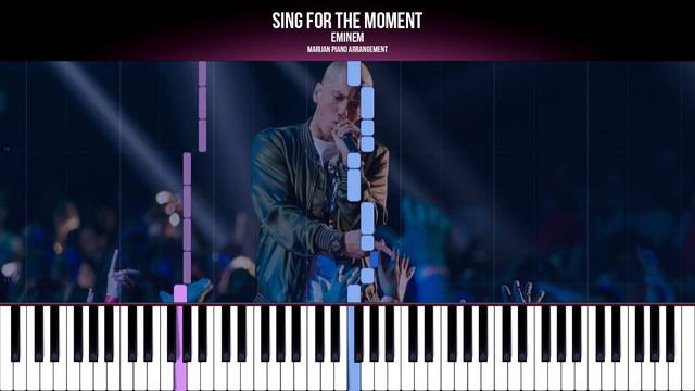 Eminem - Sing For The Moment | How To Play SLOW EASY Piano Tutorial смотреть онлайн