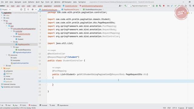 3. Spring Boot | Pagination & Sorting | Implementing Pagination API | Writing code for Pagination смотреть онлайн