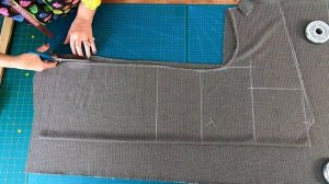 Кардиган без выкройки по Трём Меркам. Построение сразу на ткани на любой размер и любую фигуру.mp4