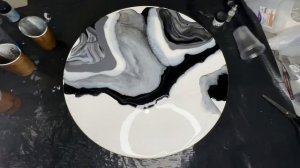 ЭПОКСИДНАЯ СМОЛА картина-абстракция | Секрет ячеек и сеточек БЕЗ ФЕНА | процесс заливки