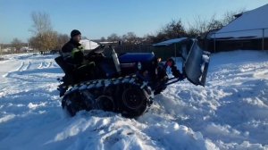 Самодельный гусиничный мини трактор «Русич т15»