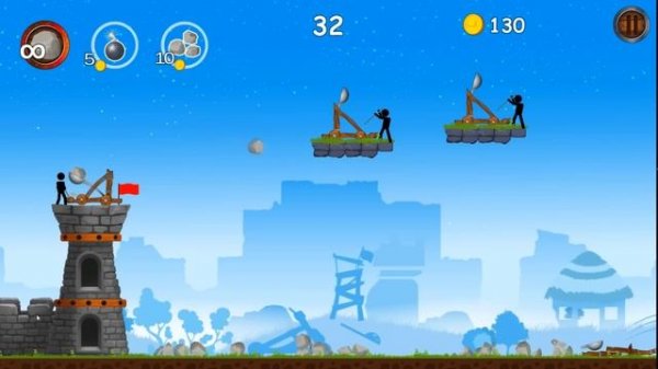 УПРАВЛЯЕМ КАТАПУЛЬТОЙ - Игра The Catapult Обзор.Игры для андроид