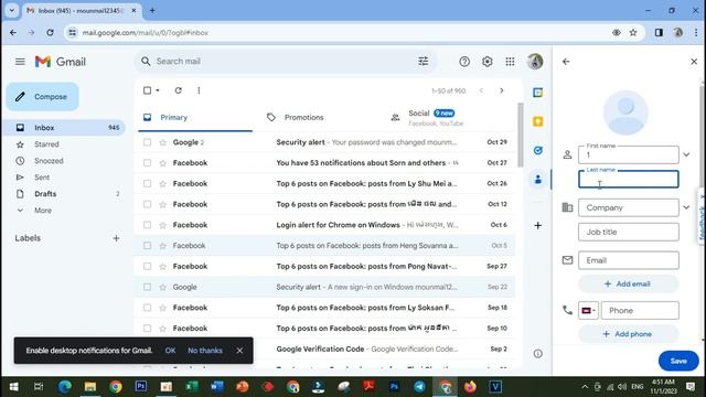 How to Add a Contact in Gmail [ Guide ] Khmer 2023 смотреть онлайн