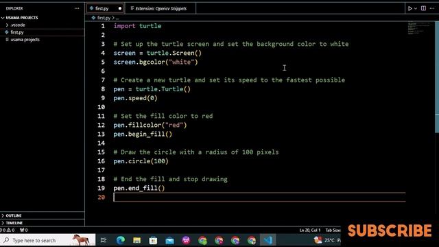 Circle Python Turtle смотреть онлайн
