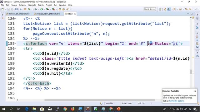 서블릿/JSP 강의 62 - forEach의 속성 사용하기 смотреть онлайн