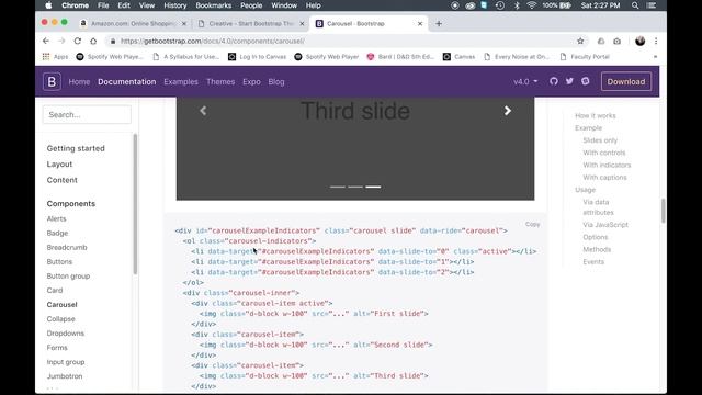 Bootstrap Components смотреть онлайн