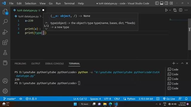 Datatypes of python ,type of datatypes in python :Tutorial 4 (Brain Power) смотреть онлайн