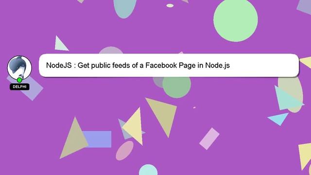 NodeJS : Get public feeds of a Facebook Page in Node.js смотреть онлайн